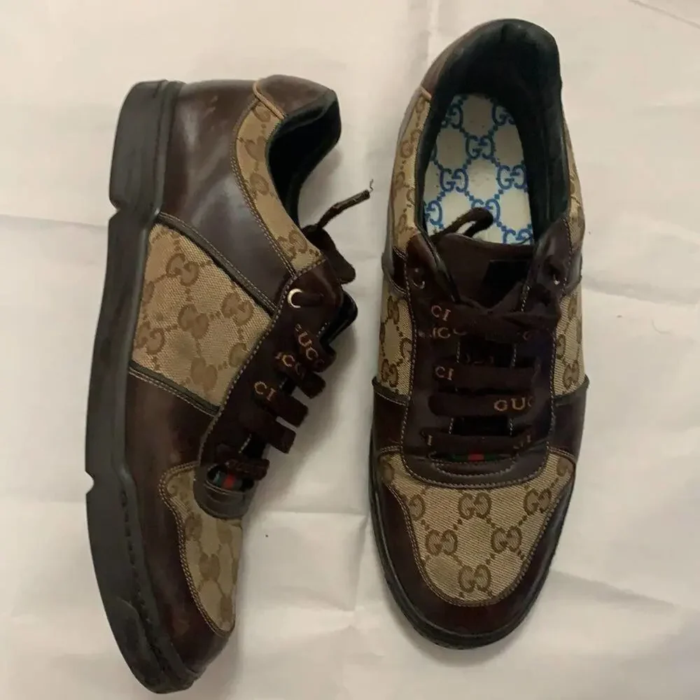 GUCCI FLORENCE SIGNATURE GG SNEAKERS‎ SIZE 8